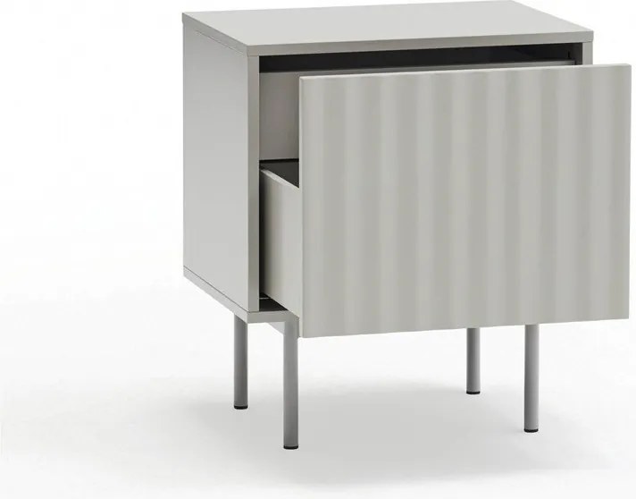 Világosszürke matt éjjeliszekrény Sierra – Teulat