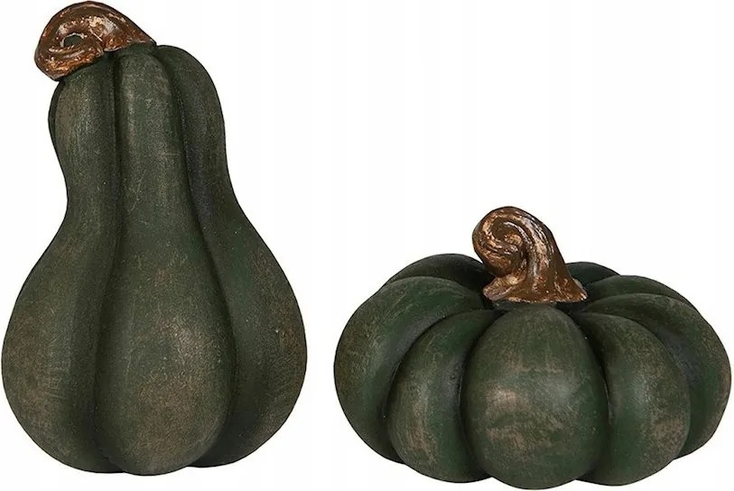 Kerti Figura Sütőtök 2 db-os Őszi Halloween Kerti Zöld Szett
