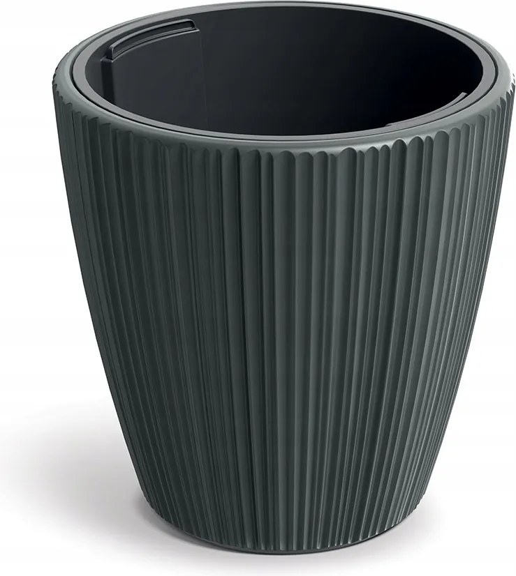 Műanyag virágcserép Oros sötétszürke matt 260545-1857