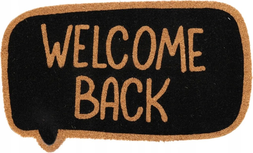 Lábtörlő Bejárati Szőnyeg Ajtó Előtt Welcome Back 75cm Fekete