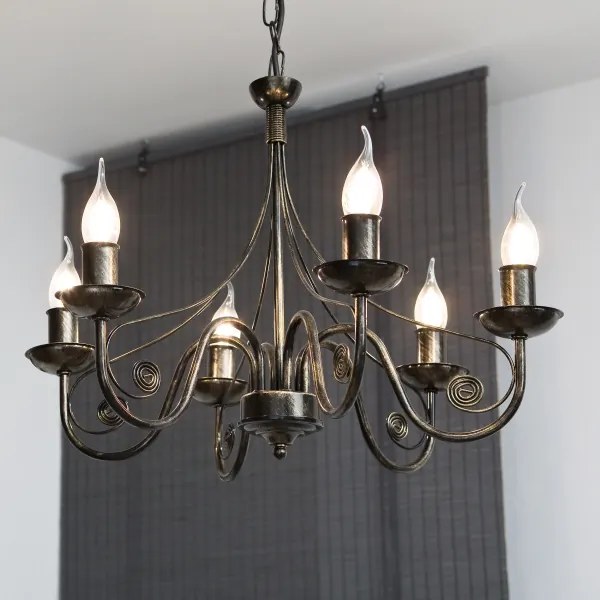 Csillár láncon DONATO 6xE14/40W/230V