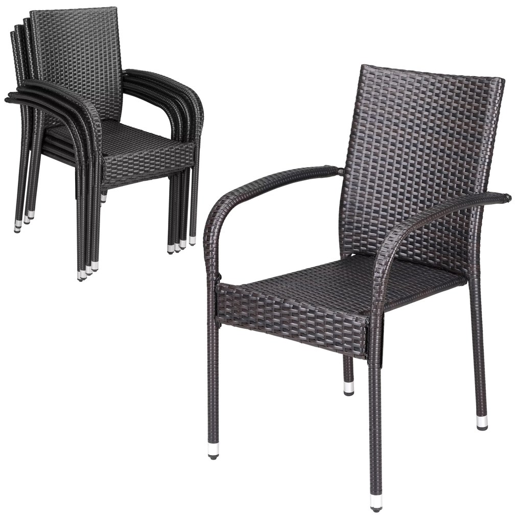Deuba Comfort Polyratan székek 4 db - barna