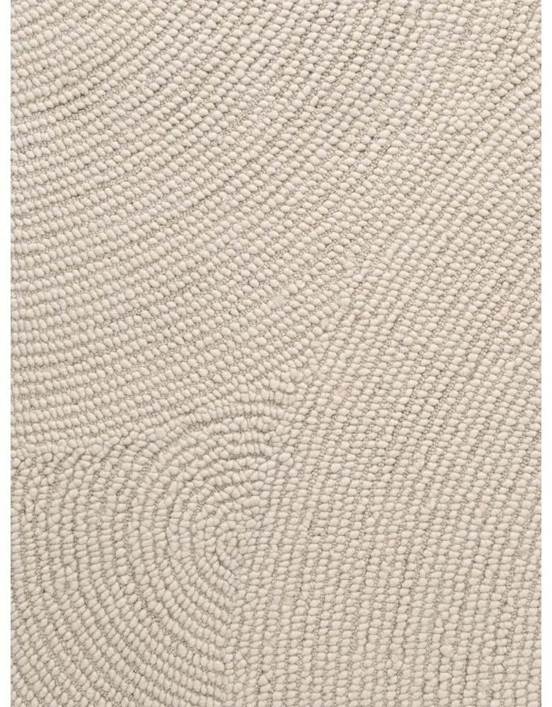 Világos natúr színű kézi szövésű gyapjú kerek szőnyeg ø 150 cm Eleni Natural White – Hanse Home