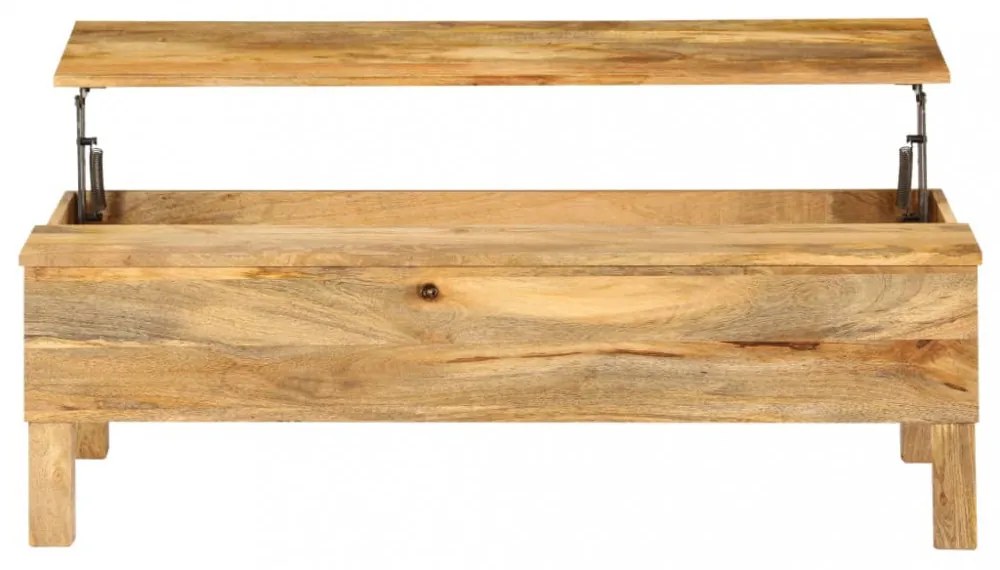 tömör mangófa dohányzóasztal 110 x 55 x 35 cm