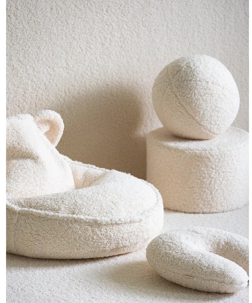 Krémszínű buklé gyerek puff – Wigiwama