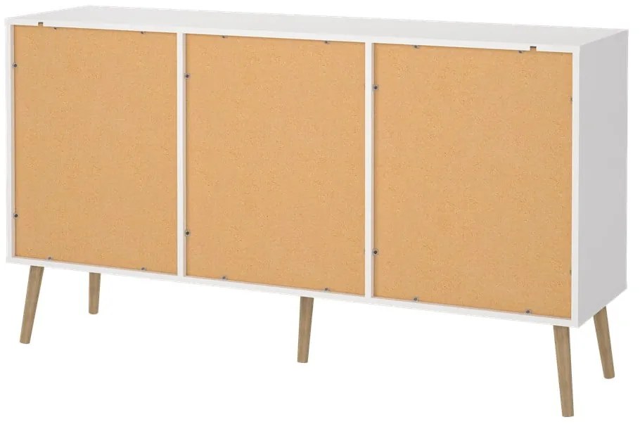 Fehér alacsony komód 149x82 cm Bodo – Tvilum