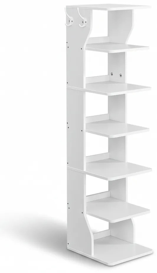 Vasagle CINDY cipőtartó, 6 szint, 30x26,4x110,4 cm, fehér