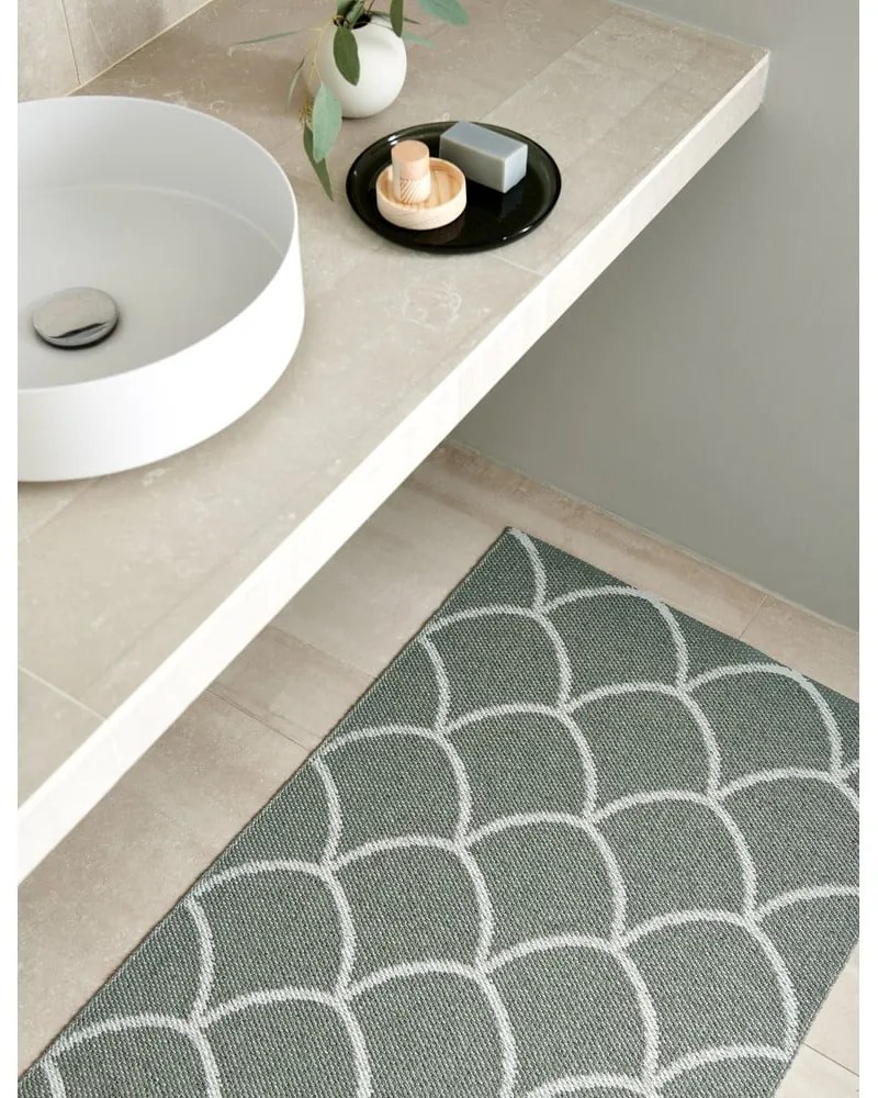 Zöld kültéri-beltéri futószőnyeg 70x225 cm Kotte Army Sage – Pappelina