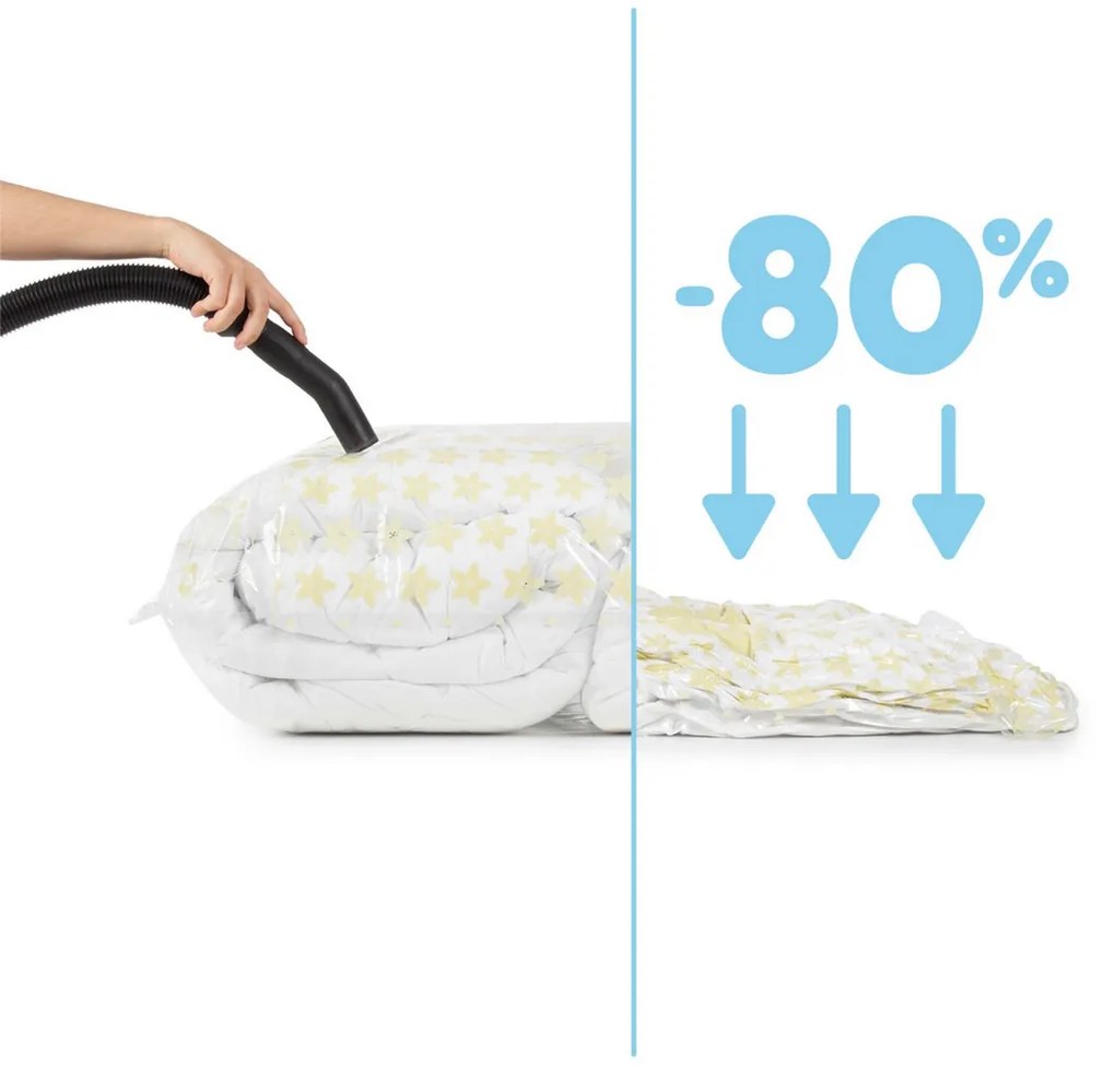 Vákuumtároló zsákok tömörítő készlete Compress LVanilla 100 l, 70 x 100 cm, 5 db, 5 db