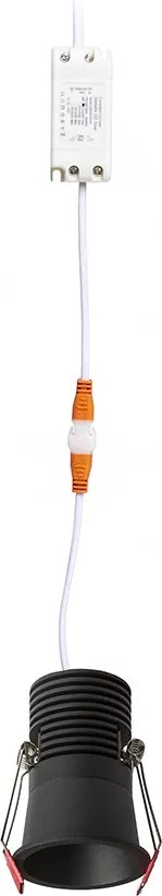 RENDL OWEN DIMM süllyesztett lámpa fekete 230V LED 7W 45° IP54 3000K - 1800K
