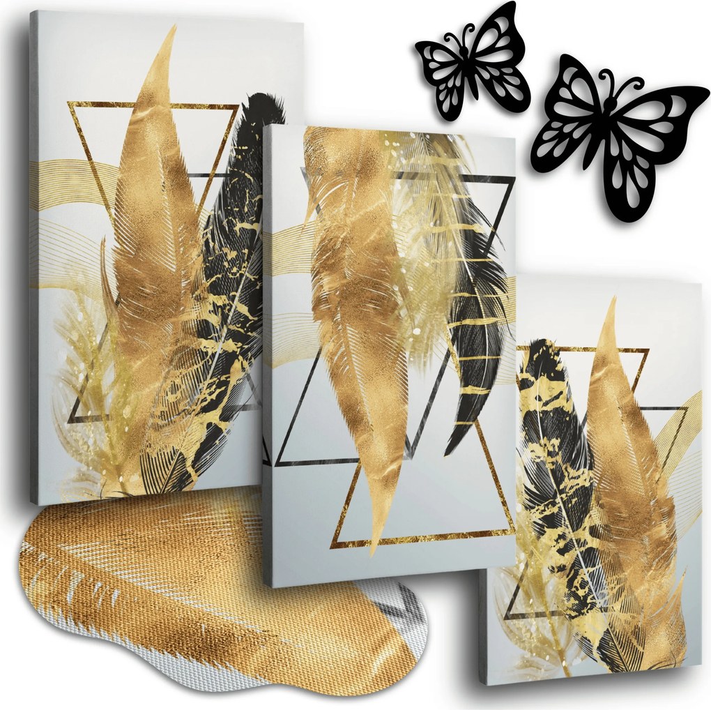 Vászonkép Tollak 150x70 cm Konyhai Falikép Fali Dekoráció