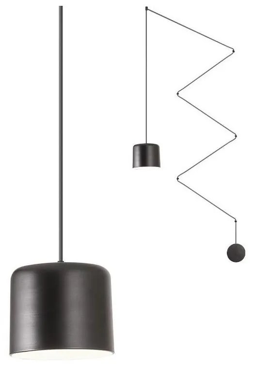 Redo 01-1822 - Csillár zsinóron DODO 1xE27/15W/230V pók fekete