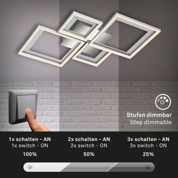 Briloner 3727-019 - LED Dimmelhető mennyezeti lámpa FRAME LED/38W/230V