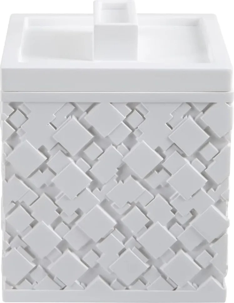 Fehér poligyanta fürdőszobai rendszerező vattakorongokhoz Agda – Spirella