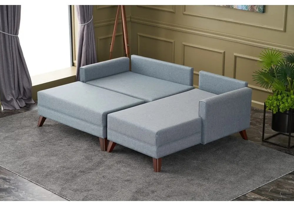 Világoskék sarokkanapé (jobb oldali) Bella – Balcab Home