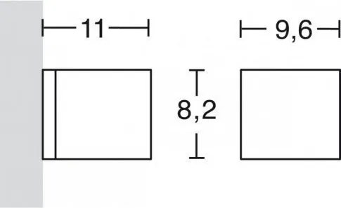 NOVOLUX 157A-H20X1A-03 ISORA Modern Kültéri Fali Lámpa Szürke G9 IP65