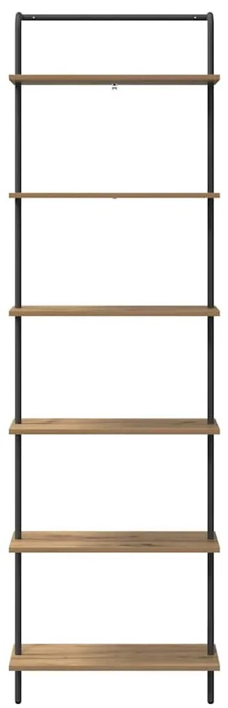 Könyvespolc kézműves tölgy 60 x 24 x 203 cm Faanyag