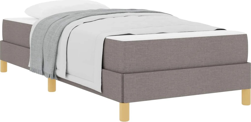 vidaXL Boxrugós ágy matracmal Tópszínű 90 x 190 cm szövet
