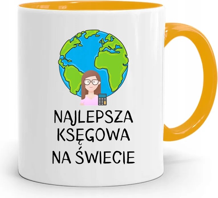 Sárga Bögre Ajándék Könyvelőnek, fényképes nyomattal