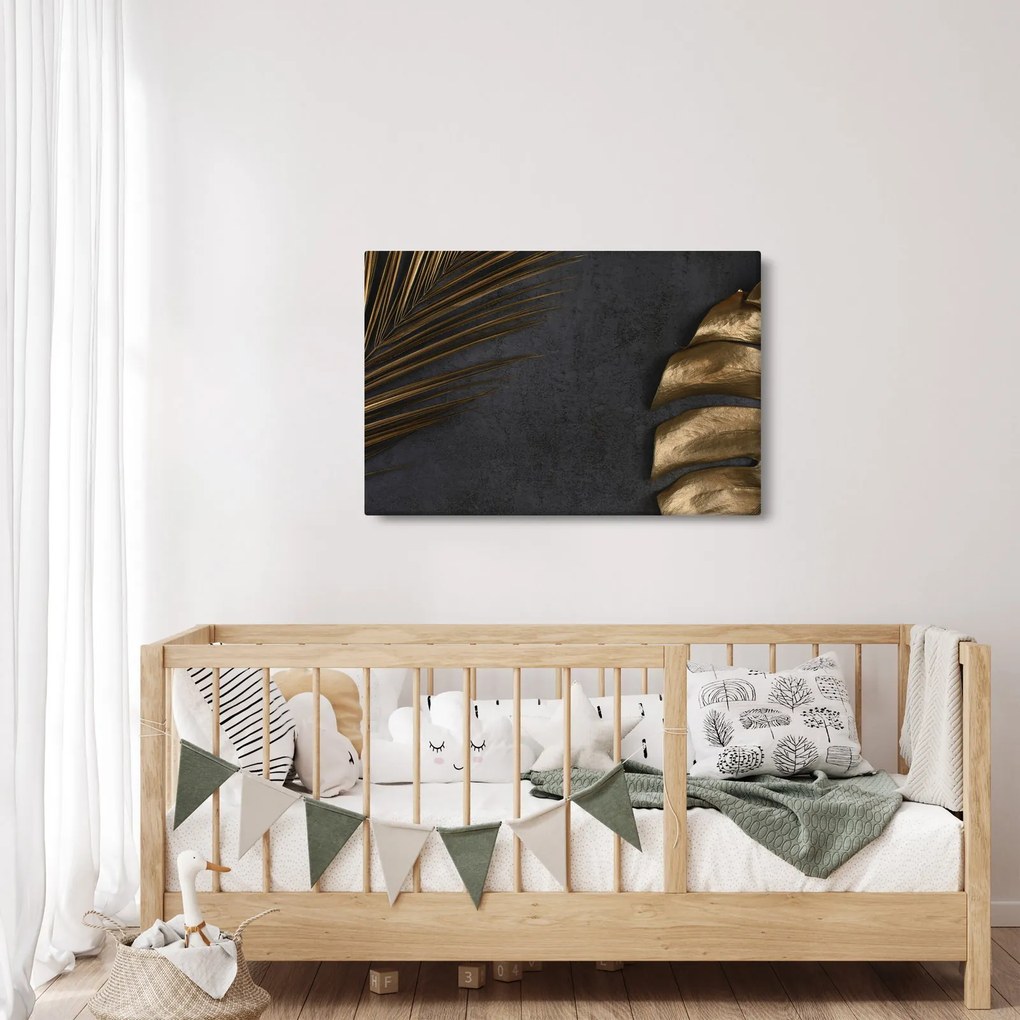 Kép arany levelekkel (90x60 cm)
