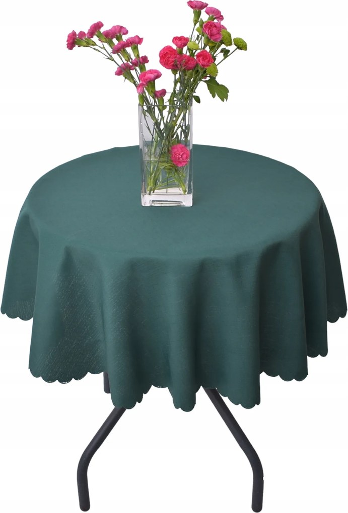 Abrosz Foltálló Zöld Lenvászon Kerek 120 CM