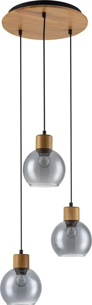 Italux modern függeszték velma füstös fa itxpnd-67505-3-wd