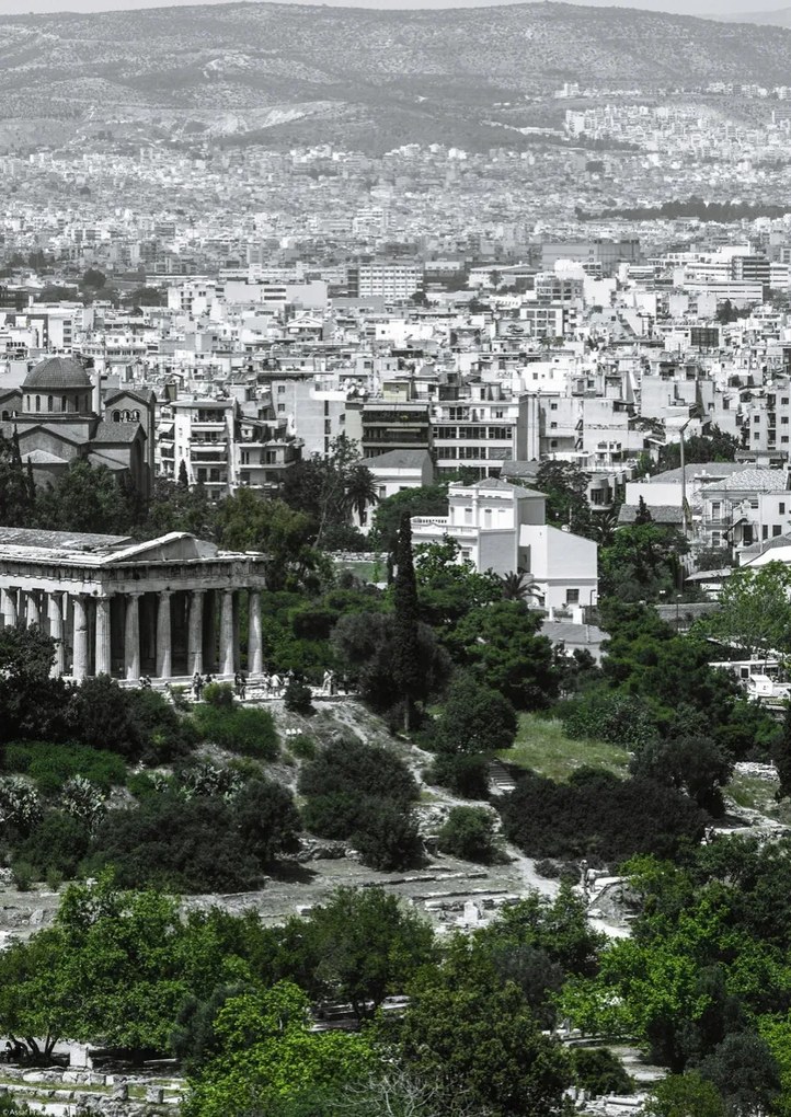 Poszter 29,7x42cm Kilátás Héphaisztosz templomára, Assaf Frank