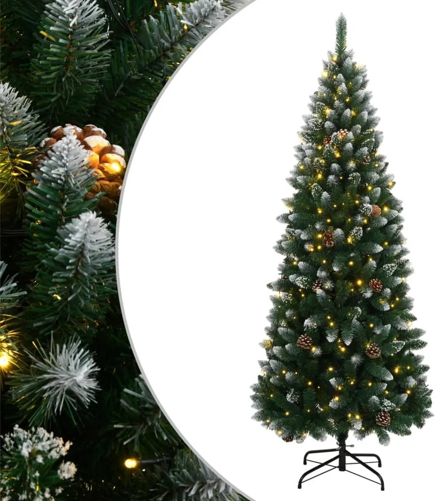 vidaXL műkarácsonyfa 300 LED-del 210 cm