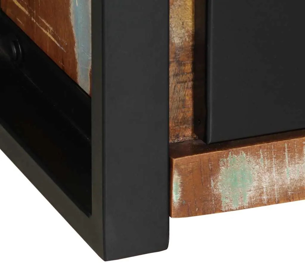 TV szekrény 100x30x25 cm tömörfa, újrahasznosított fa