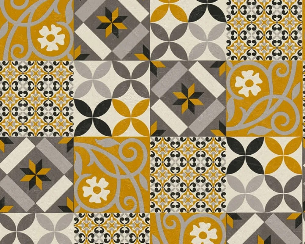 Vinil Tapéta Mosható Sárga Csempe