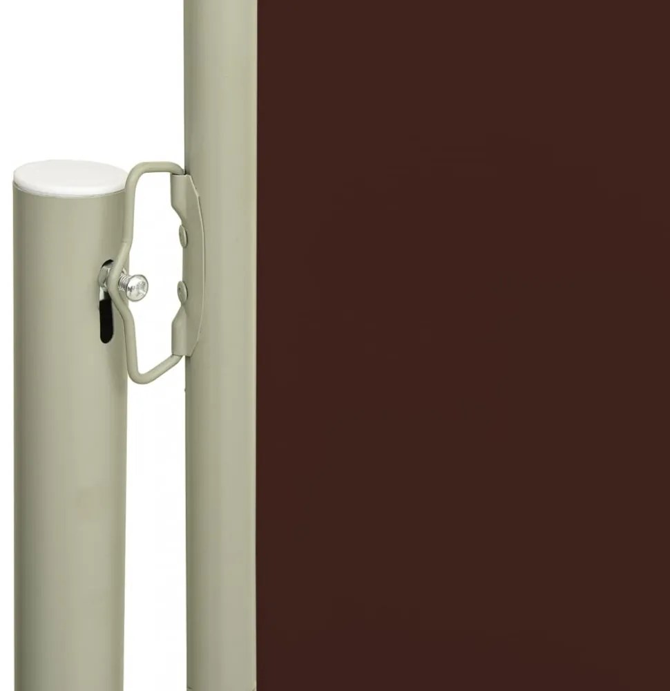 barna behúzható oldalsó terasznapellenző 180 x 600 cm