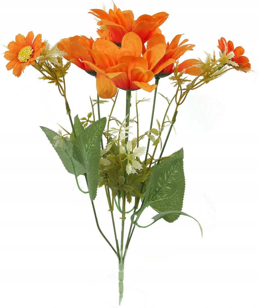 Narancssárga margaréta csokor Művirágok