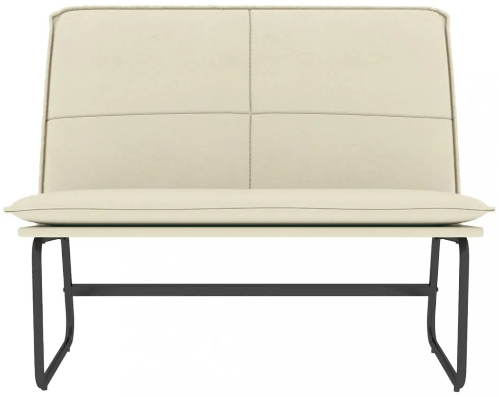 vidaXL krémszínű műbőr pad 100 x 75 x 76 cm