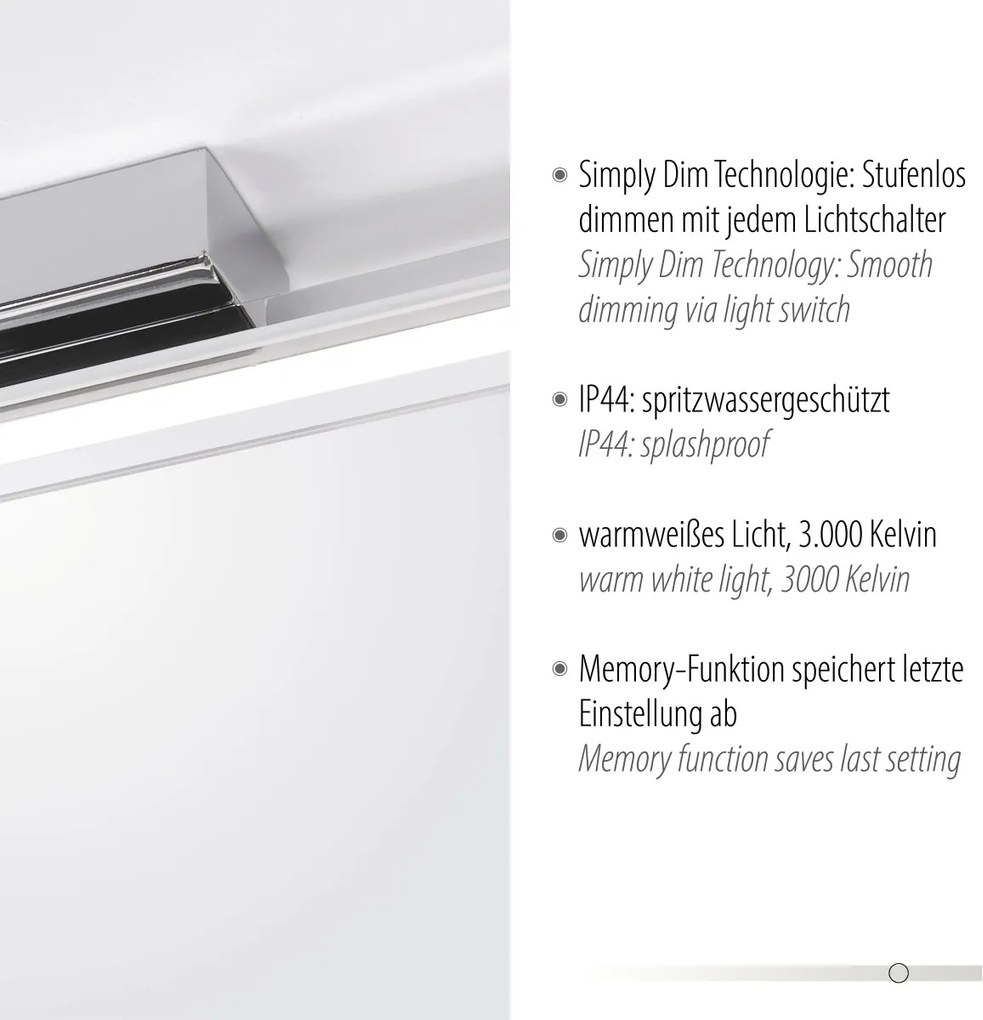 Paul Neuhaus modern tükör világítás timon króm pln9108-17