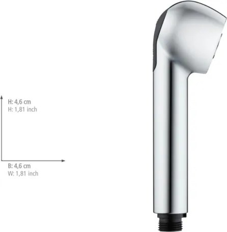 WENKO 25118100 - Zuhanyfej WATERSAVING SYSTEM 4,6x4,6 cm króm