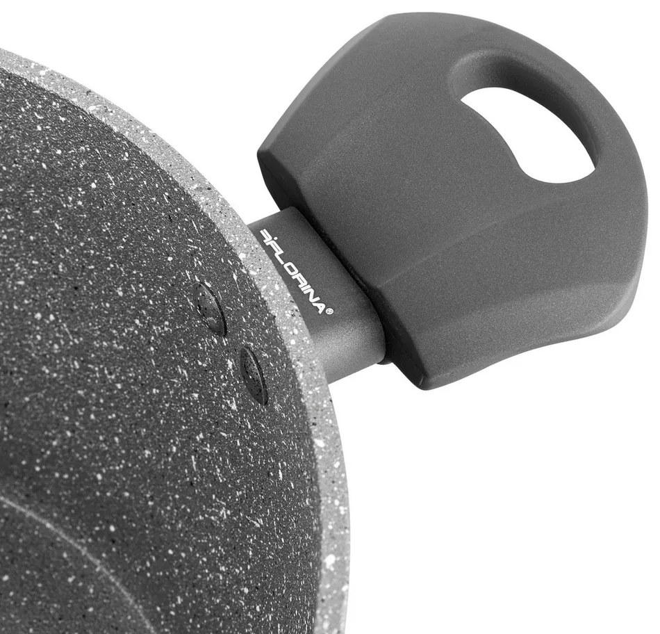 Florina Lava Stone MG edény fedővel , 24 cm, 4 l, szürke, 24 cm átmérőjű