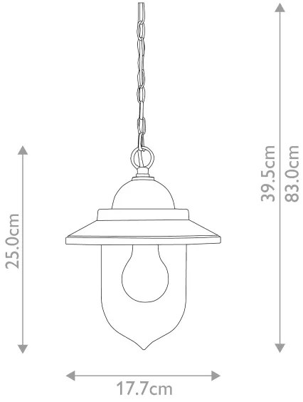 Elstead FE-ALLIER-P-WW - Csillár láncon ALLIER 1xE27/60W/230V tölgy