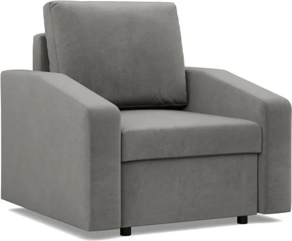 Zeus fotel, döntött kartámasz, bársony, bonell töltet, világosszürke