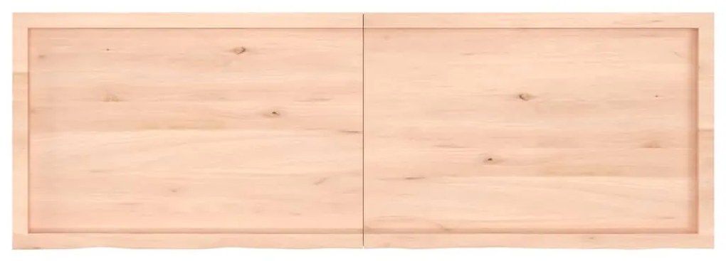 kezeletlen tömör tölgyfa fali polc 180x60x(2-6) cm