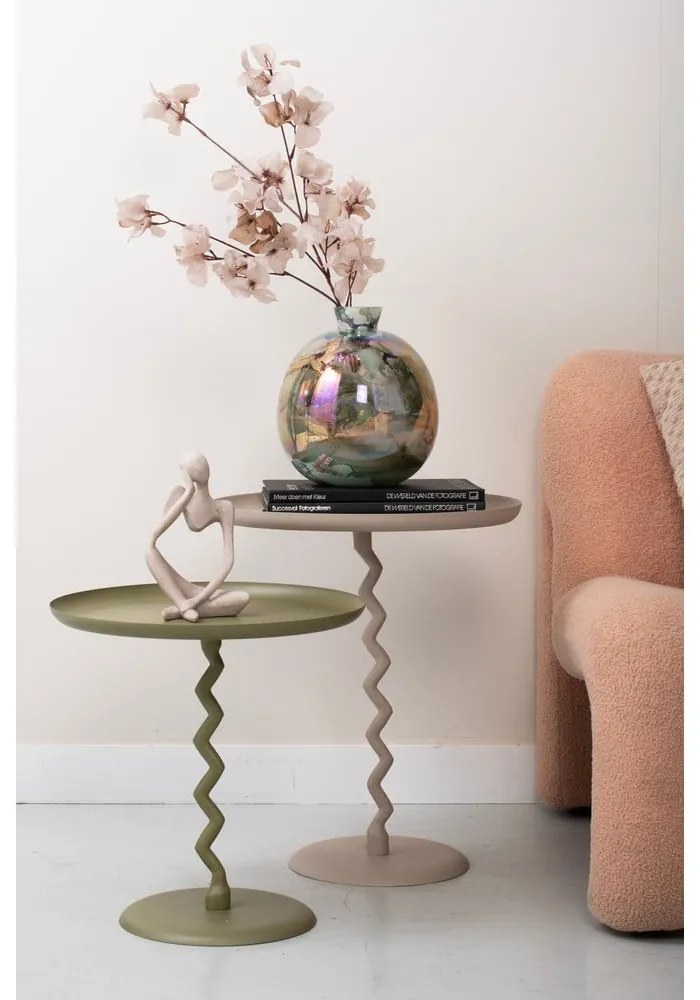 Fém kerek tárolóasztal ø 40 cm Zig Zag – Leitmotiv