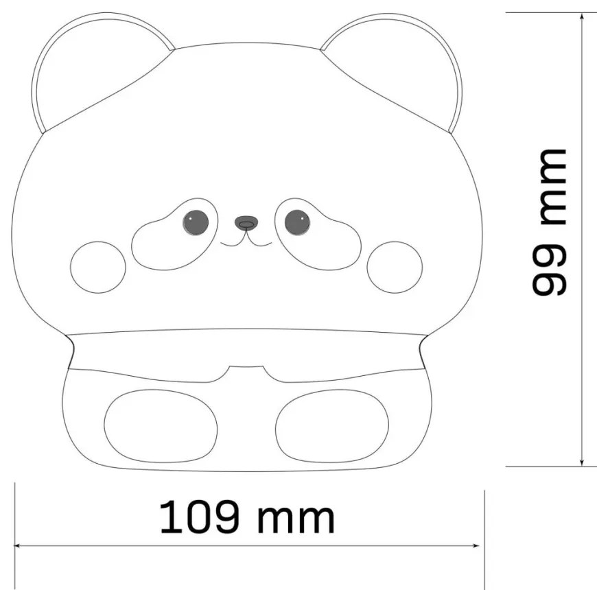 Polux PANDA 327529 Asztali lámpa 1x2W/LED 3000K 59lm IP20