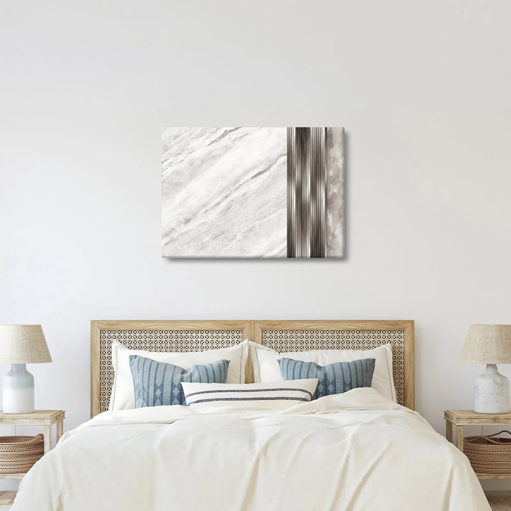 Kép - Márvány ezüst vonalakkal (70x50 cm)