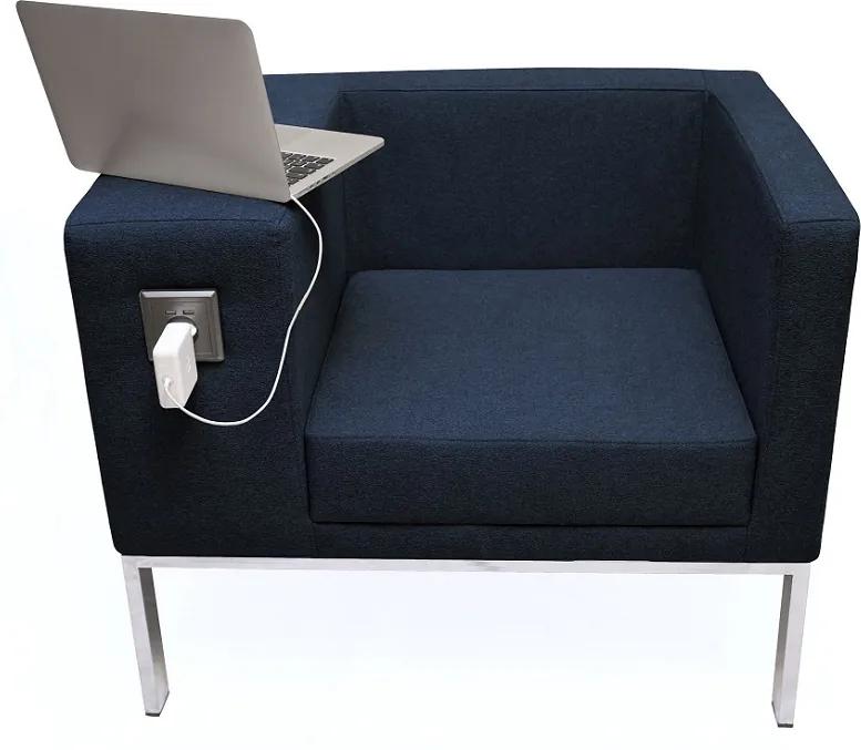 MOK fotel beépített konnektorral és USB csatlakozóval