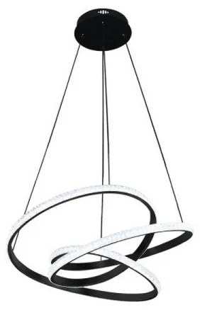 LED csillár kábelen, fényerőszabályozható, 90W (LED)/230V, 3000–6500K, Ø47 cm + távirányító