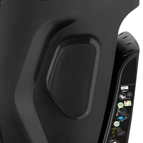 Lionelo - Forgatható autósülés alappal HARPER i-Size 76-150 cm Black Carbon