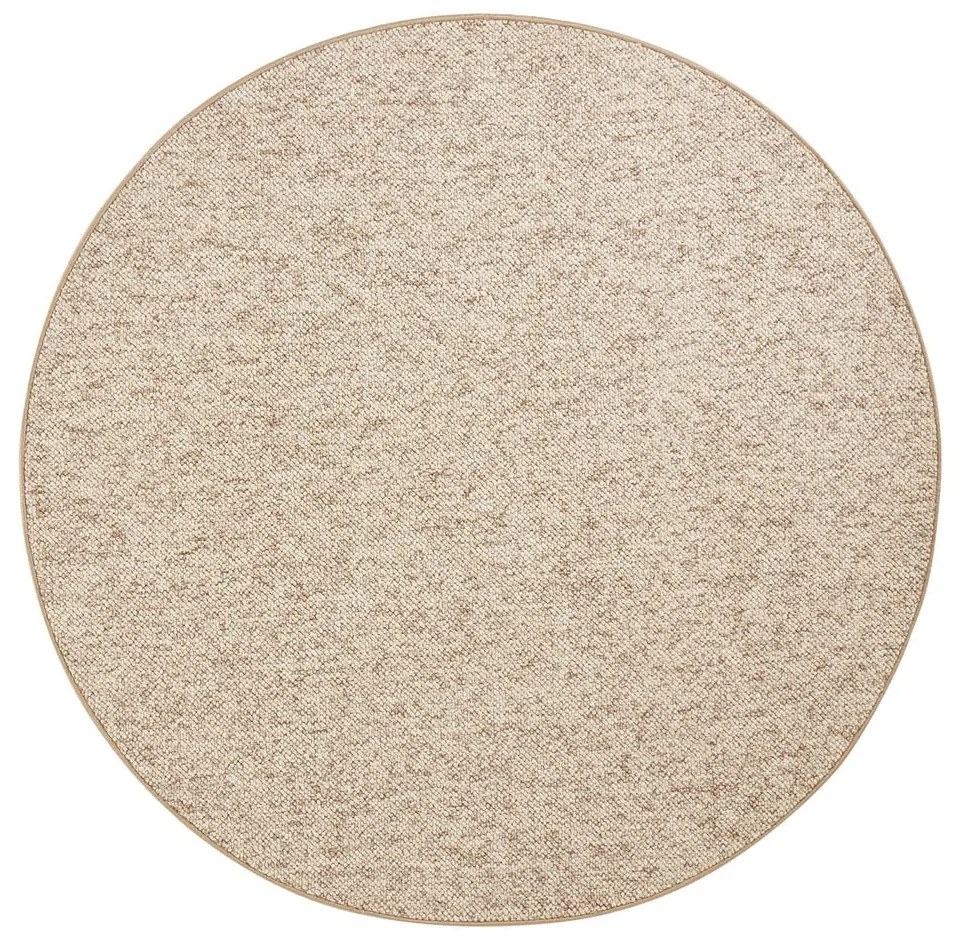 Világosbarna kerek szőnyeg ø 200 cm Wolly – BT Carpet