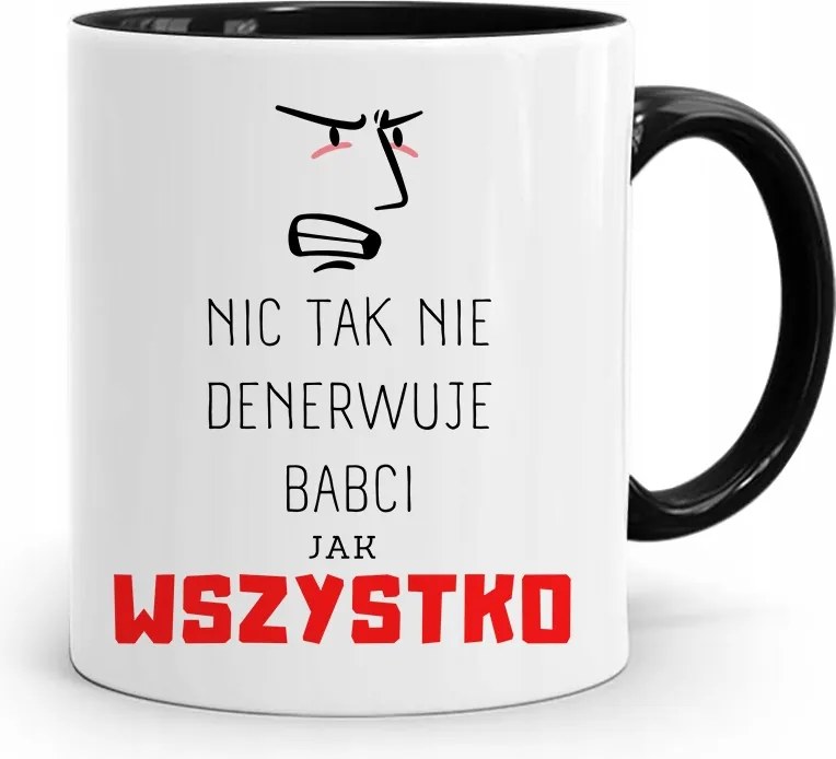 Bögre Fekete Nagymama Napja Minden Idegesítő, fényképes nyomattal