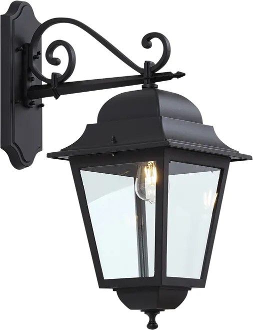 Klasszikus kültéri fali lámpa fekete IP44 - Big