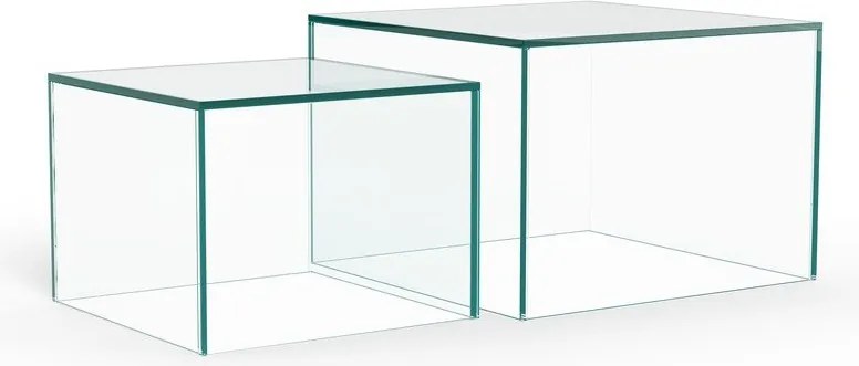 Üveg dohányzóasztal szett 2 db-os 50x50 cm Dice – Actona