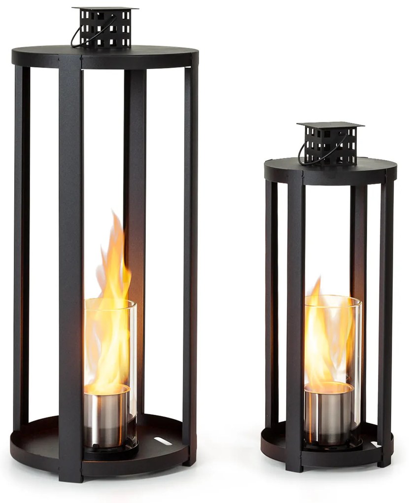Blumfeldt Fiamme Cilindro, etanol lámpások, 2 darabos készlet, rozsdamentes acél égő, 0,3 liter, égési idő 4 óra